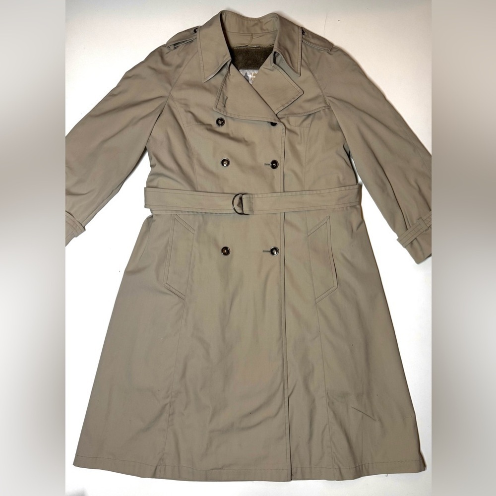 London Fog Women’s Long Belted Double Breasted Heavy Trench Coat Size-16 Reg - Picture 15 of 15